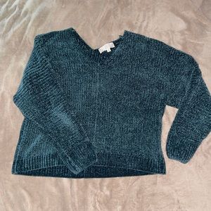 Green/ turquoise knit sweater